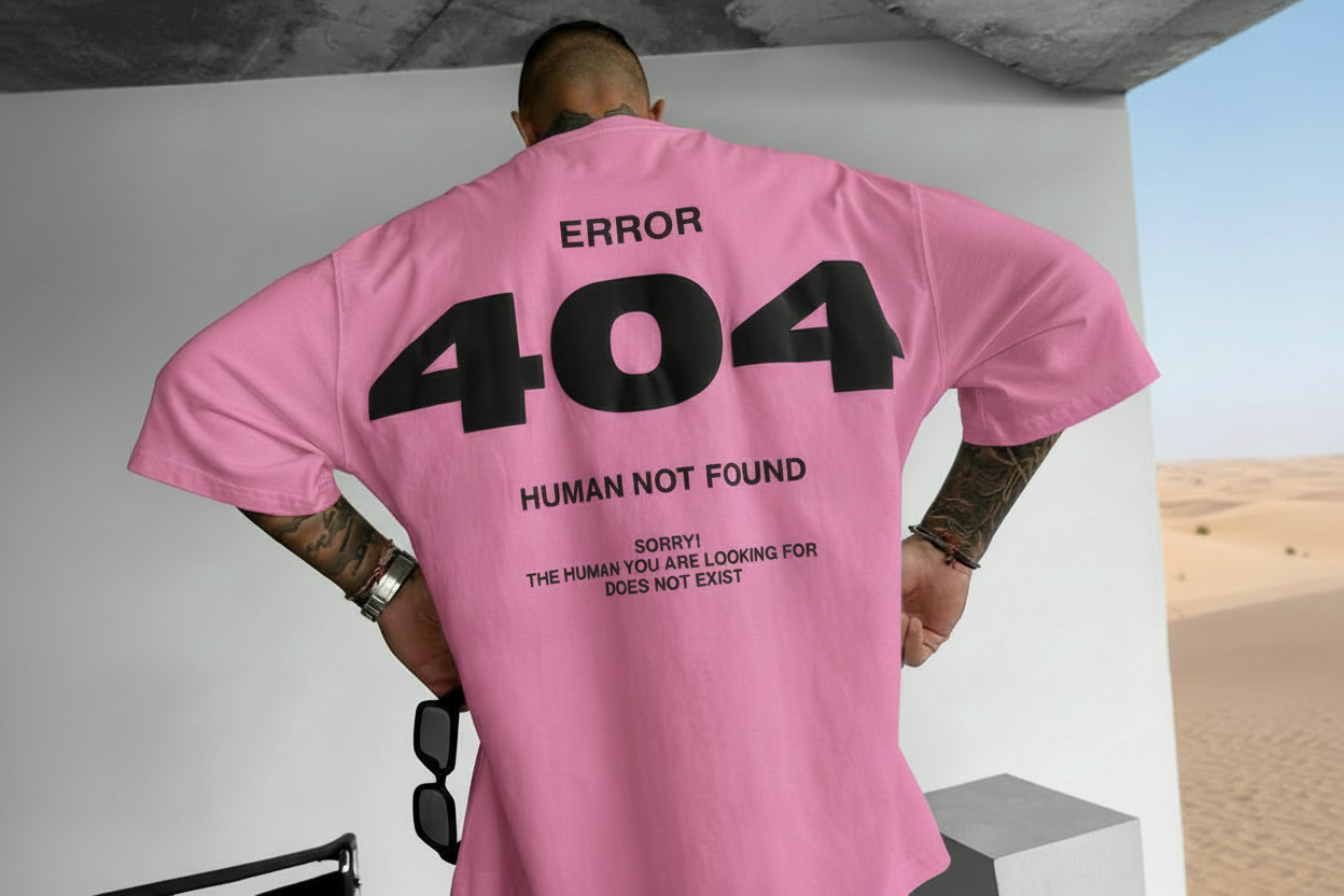 Error 404 Unisex Terry Oversized Tee