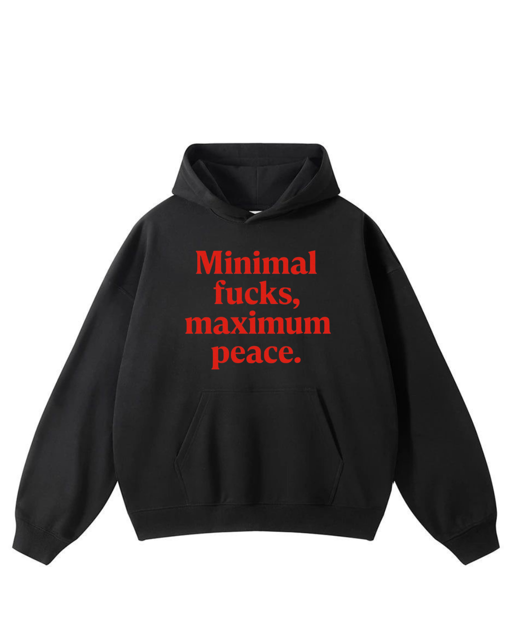 MINIMAL FUCKS OVERSIZED HOODIE