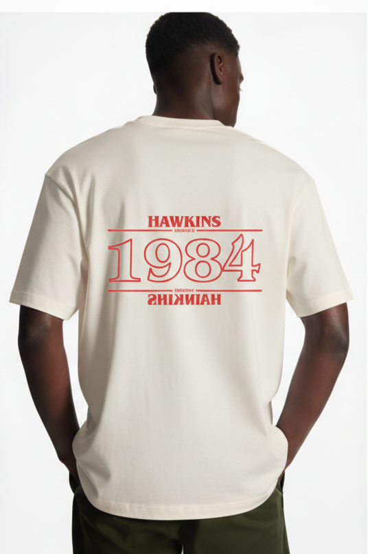 Stranger Things Unisex Terry Oversized Tee